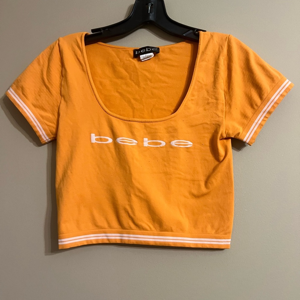 Bebe Bright Orange Crop Top